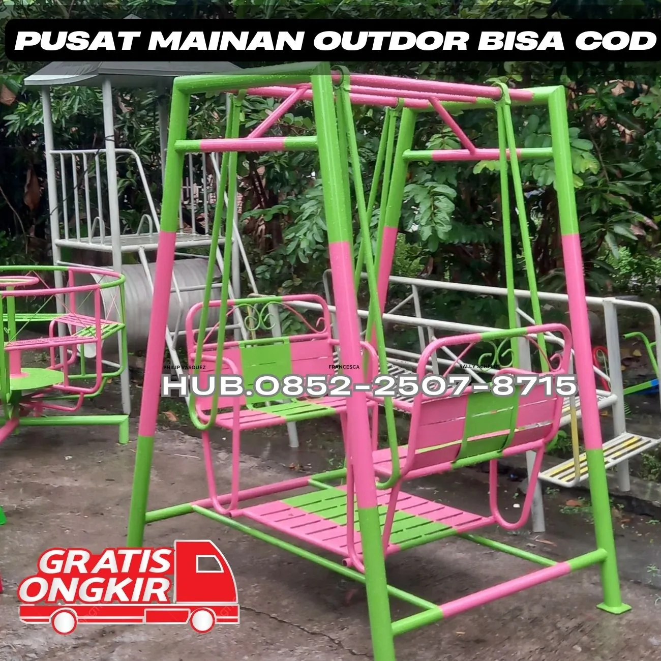 Contoh Ayunan Besi Custom Dan Perosotan Anak Kec Taman Kota Madiun