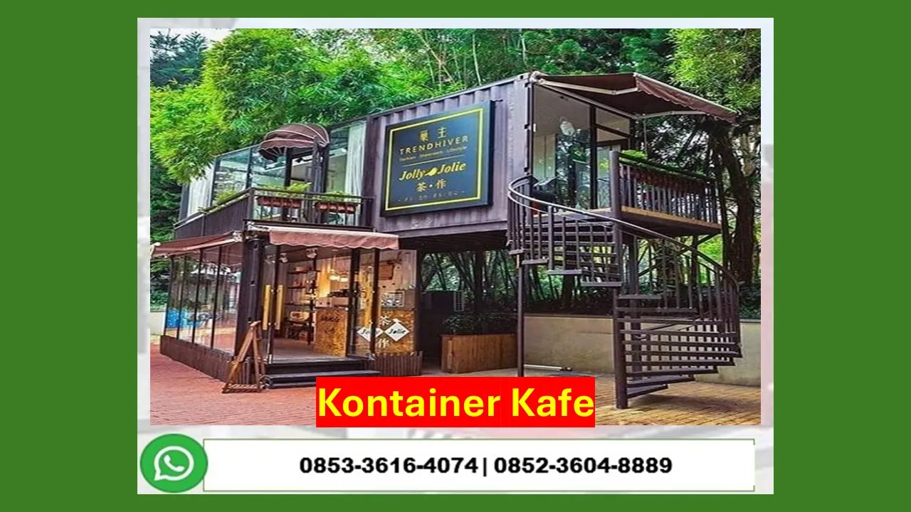 Kontraktor Jasa Pembuatan Mini Cafe Container Modern Tanggamus