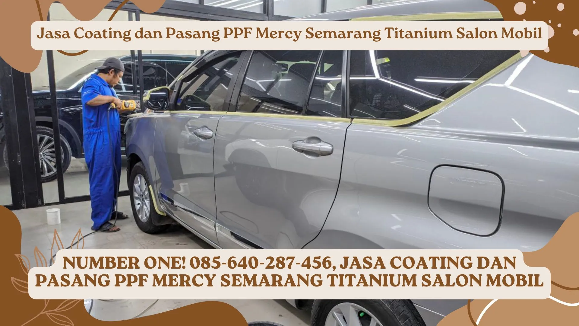 Nomor Satu! Jasa Coating dan Pasang PPF Mercy Semarang Titanium Salon Mobil