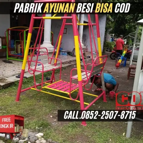 Hub 0852-2507-8715 DIJAMIN AMAN ! ayunan besi bulat besar Dan mainan playground Kec Cisurupan Garut  Bayar COD Free Ongkir