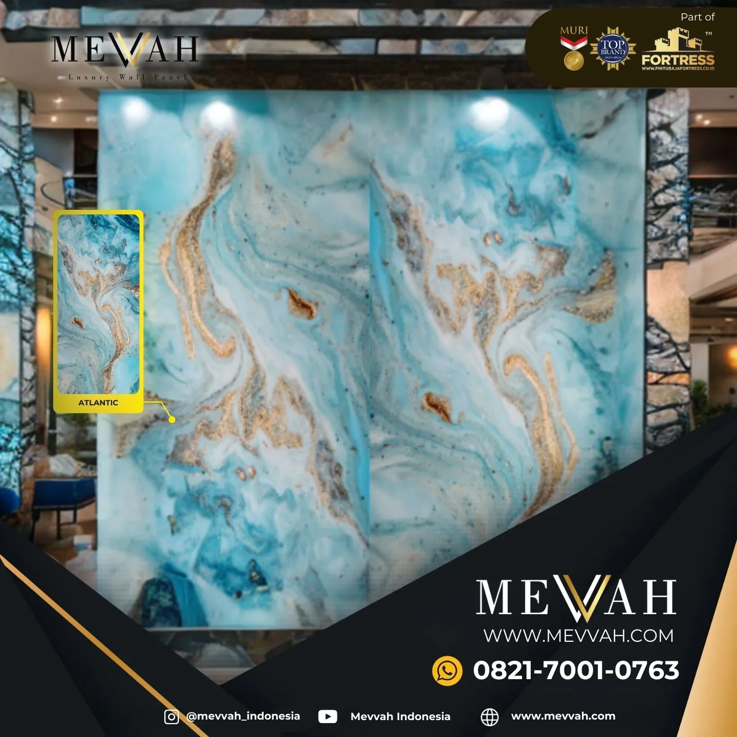 (MEVVAH) Wallpanel Pvc Marmer Kamar Tidur Di Palu
