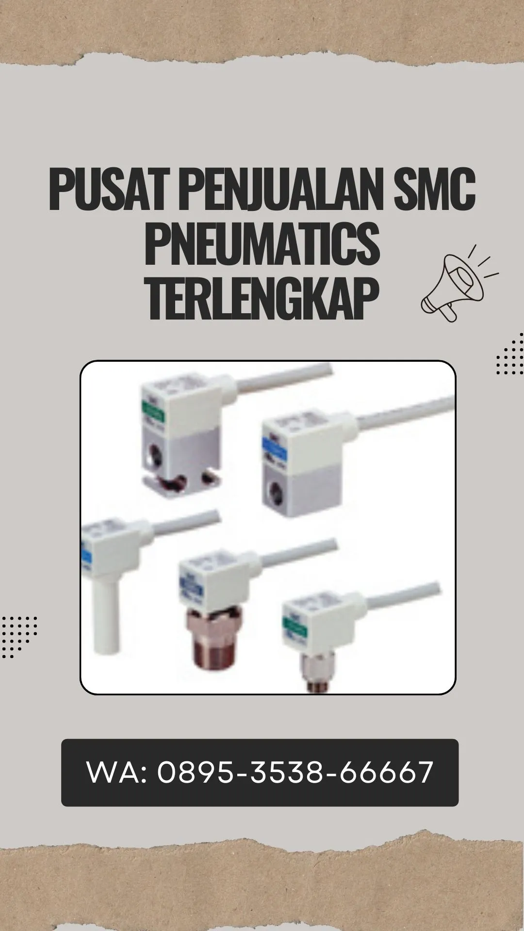 Distributor SMC Pneumatics CV. Sarana Utama Pakpak Bharat, WA : 0895-3538-66667 sumut