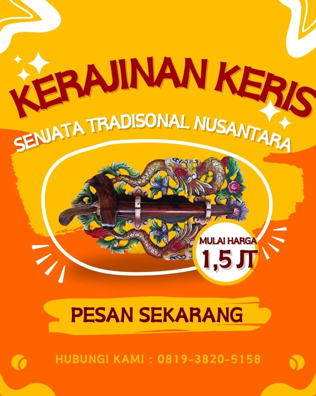 Sakral 0819-3820-5158 Jual   Keris Bali Gagang Keris Bali  Seni  Magelang Jakarta Kerajinan Keris