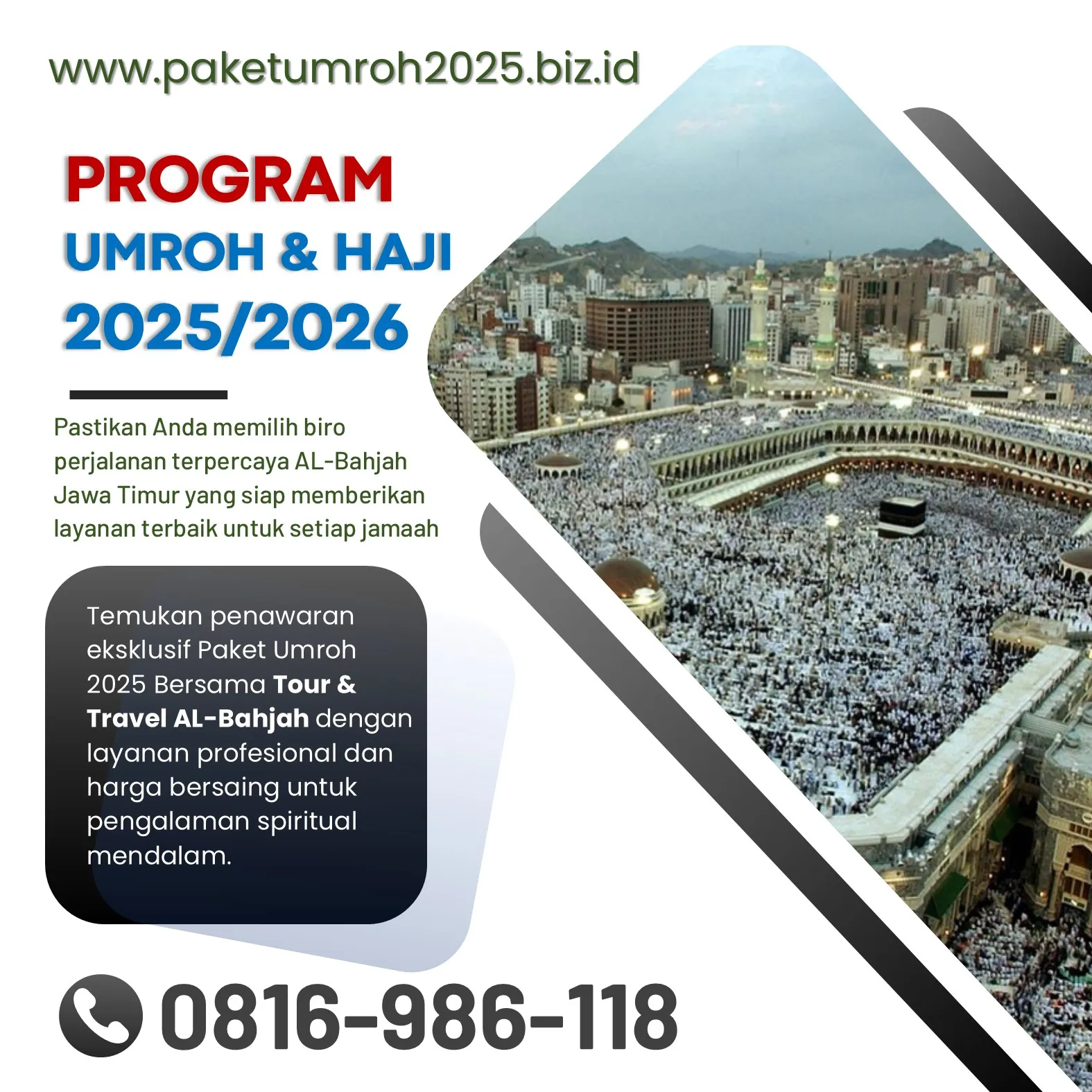 Travel Umroh Akhir Tahun 2025 Kasembon Malang Bersama AL Bahjah