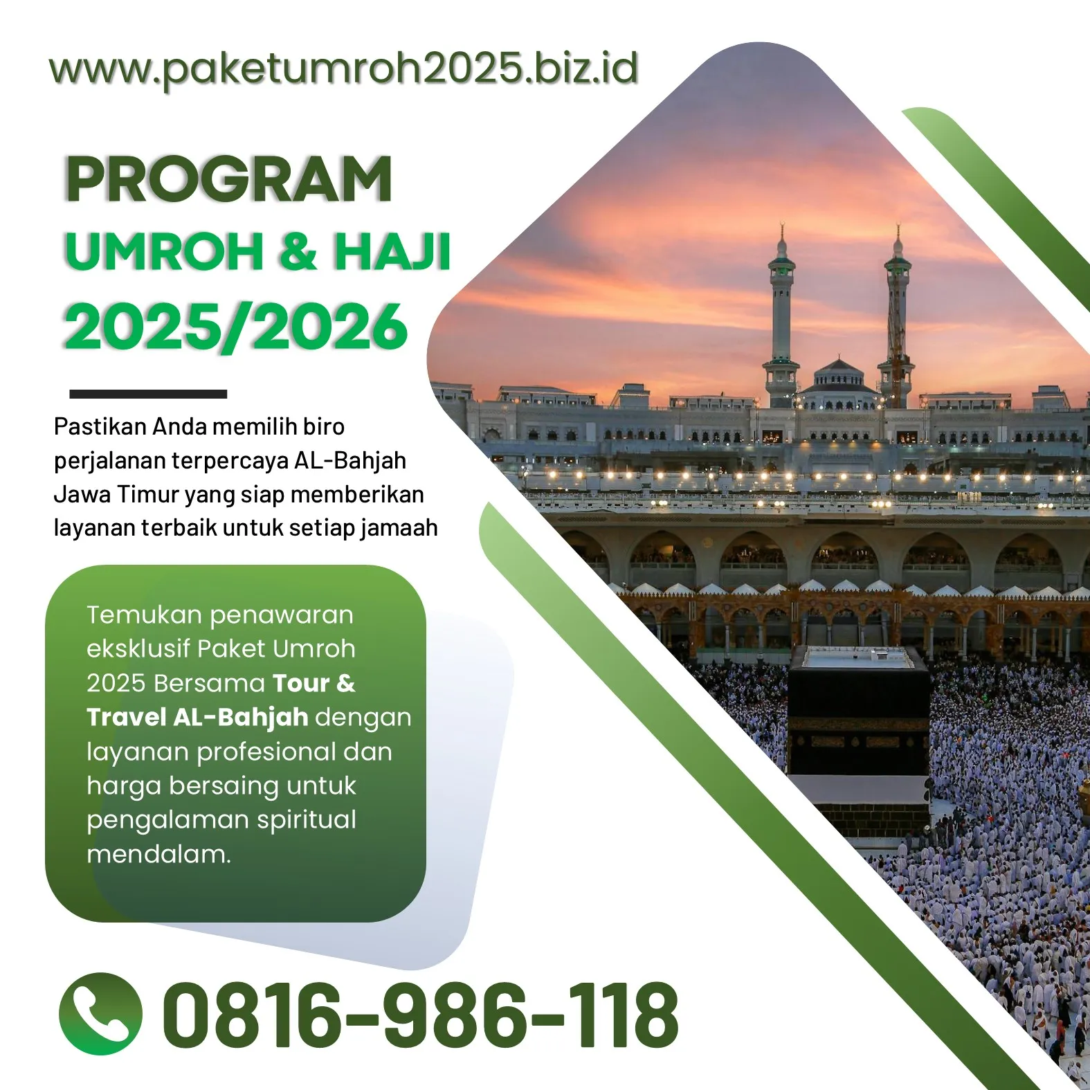 Travel Umroh Akhir Tahun 2025 Karangploso Malang Bersama AL Bahjah