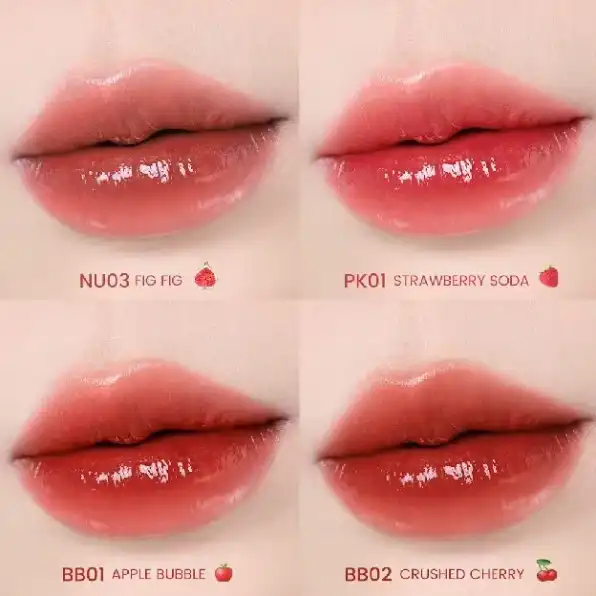 FOCALLURE Pro-juicy Jelly Watery Tint Dew Lip Tint Glossy Plump Glassy High Pigment Lightweight Brea