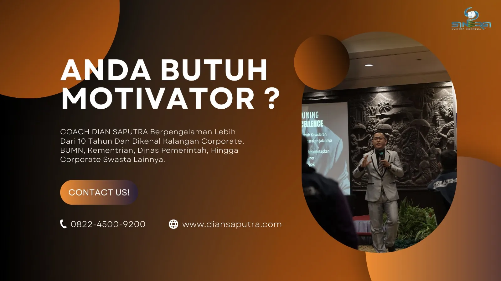 Pembicara Motivator Rembang, Terpercaya & Solutif, Dian Saputra
