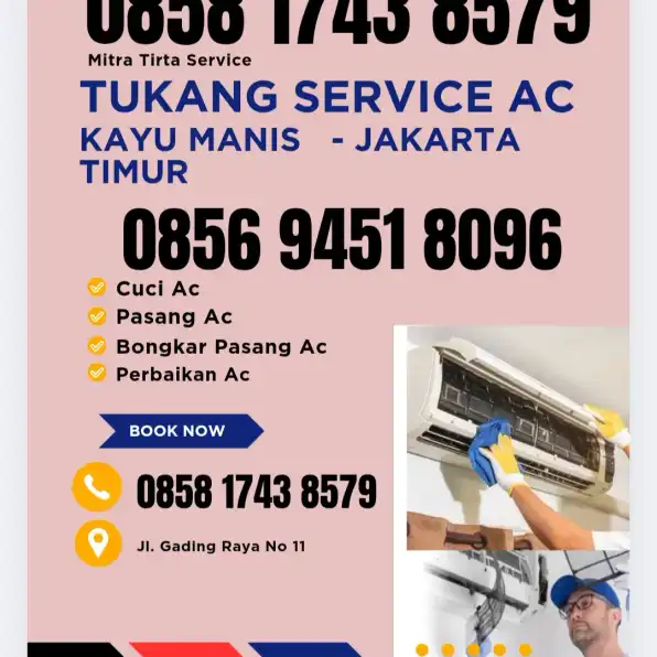 W.A 0856 9451 8096 Service Ac Dan Cuci Ac Kayu Manis Jakarta Timur