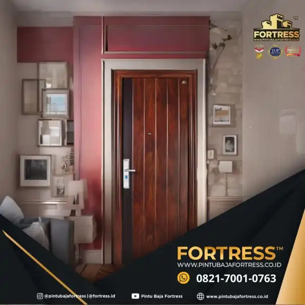 ELEGAN..!! WA 0821 7001 0763 (FORTRESS) Pintu Dari Plat Besi Motif Kayu Di Sukabumi