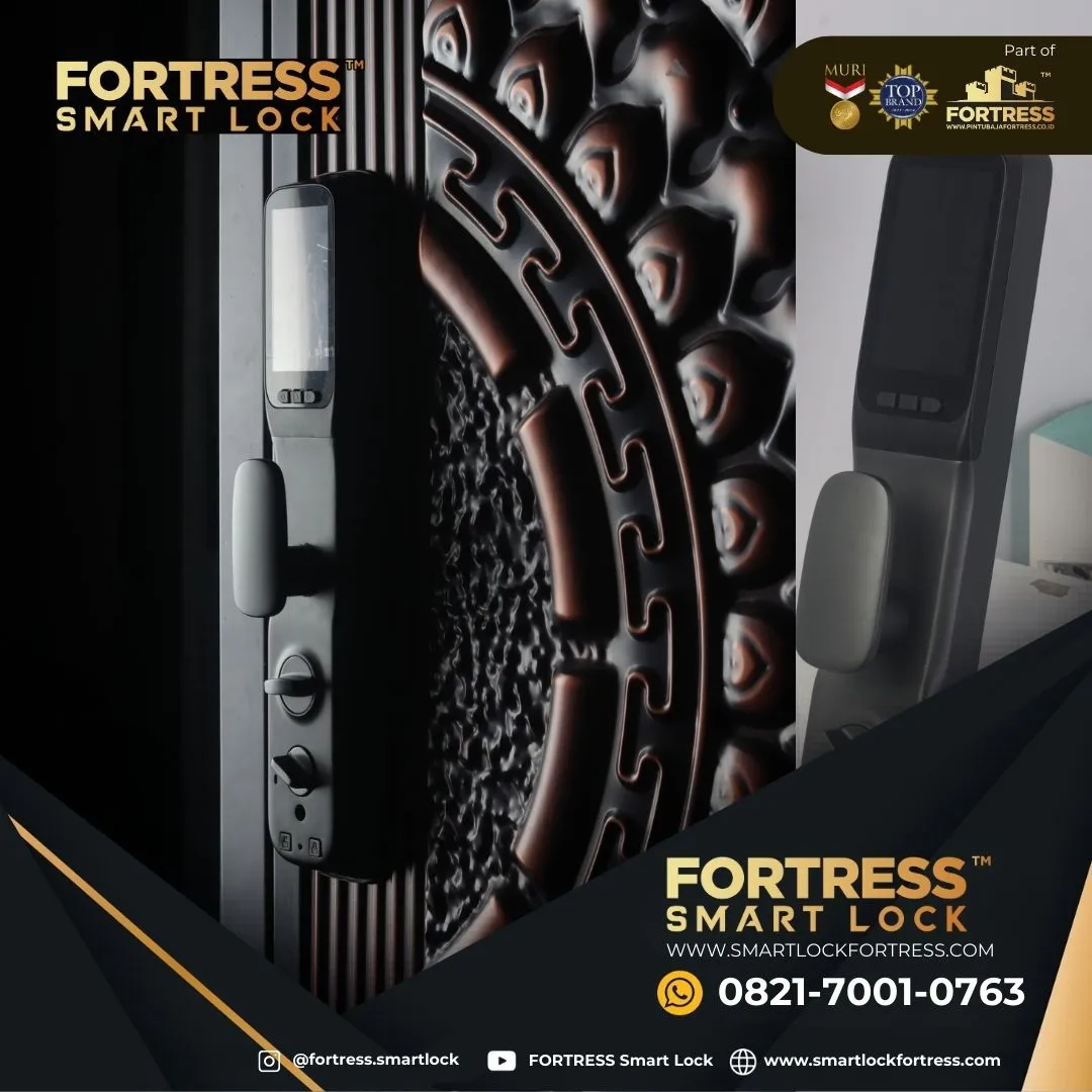 (FORTRESS) Smart Door Lock Lcd Screen Di Ketapang