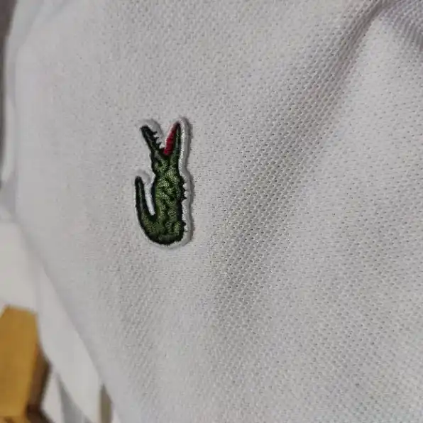 Kaos polo shirt Lacoste white colour Size L