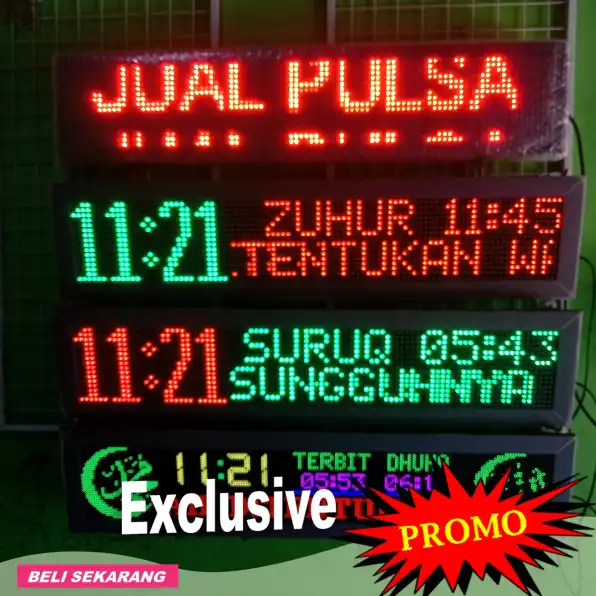 Jual jam digital masjid running text | WA 081229868766