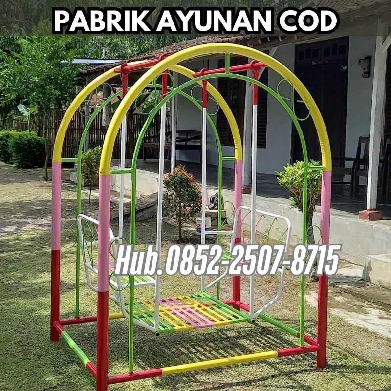 Hub 0852-2507-8715 PRODUKSI !! ayunan besi klasik Dan mainan playground outdoor Kec Sedan Rembang Bayar COD Free Ongkir