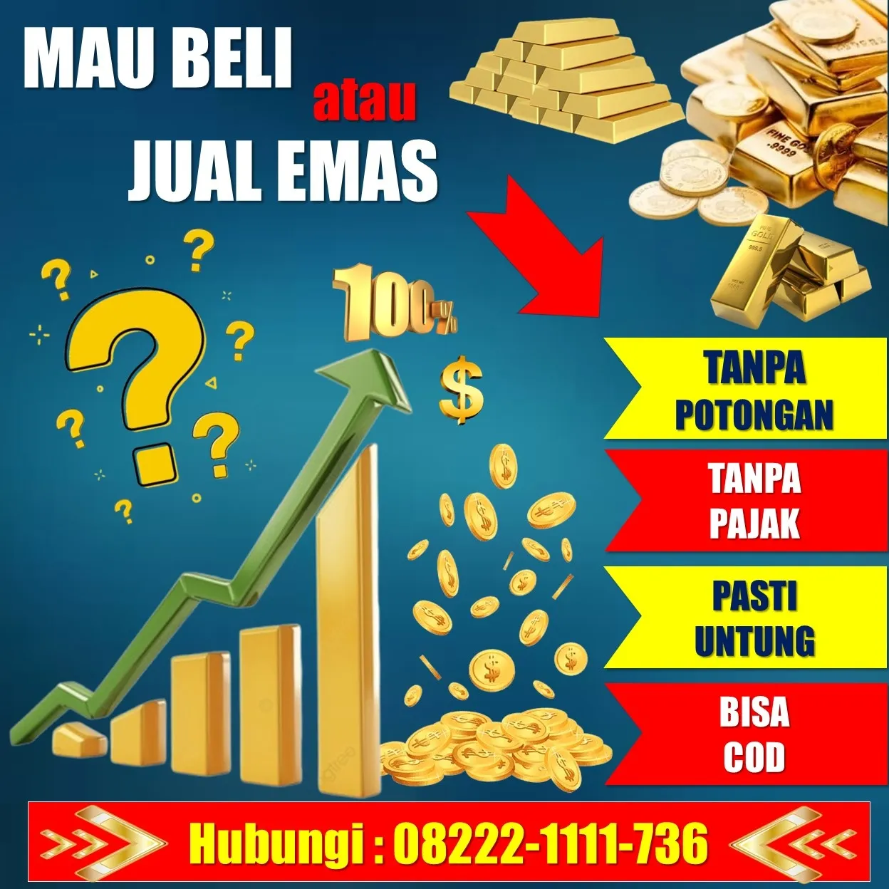 TANPA POTONGAN, Harga Jual Antam Maluku Barat Daya