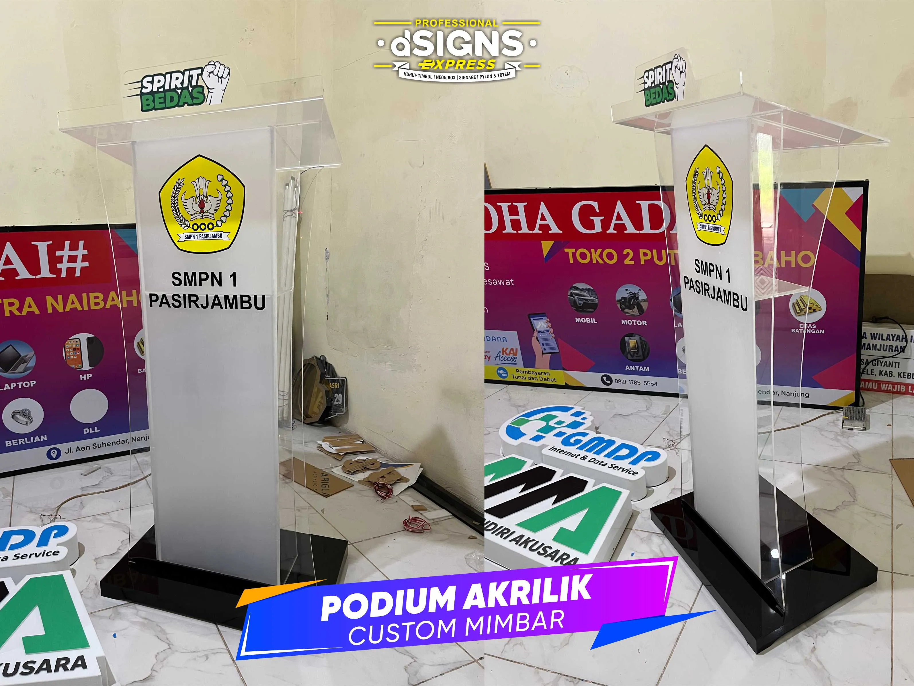 Podium Akrilik - Mimbar Akrilik - Custom Akrilik
