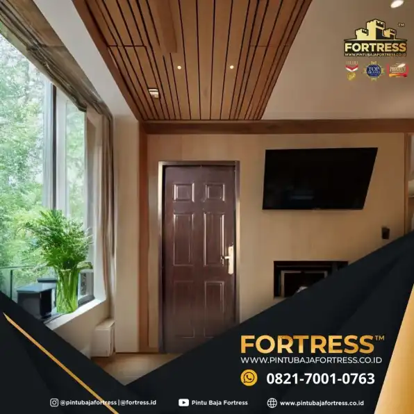 MEWAH..!! WA 0821 7001 0763 (FORTRESS) Pintu Double Minimalis Besi Motif Kayu Di Ciamis