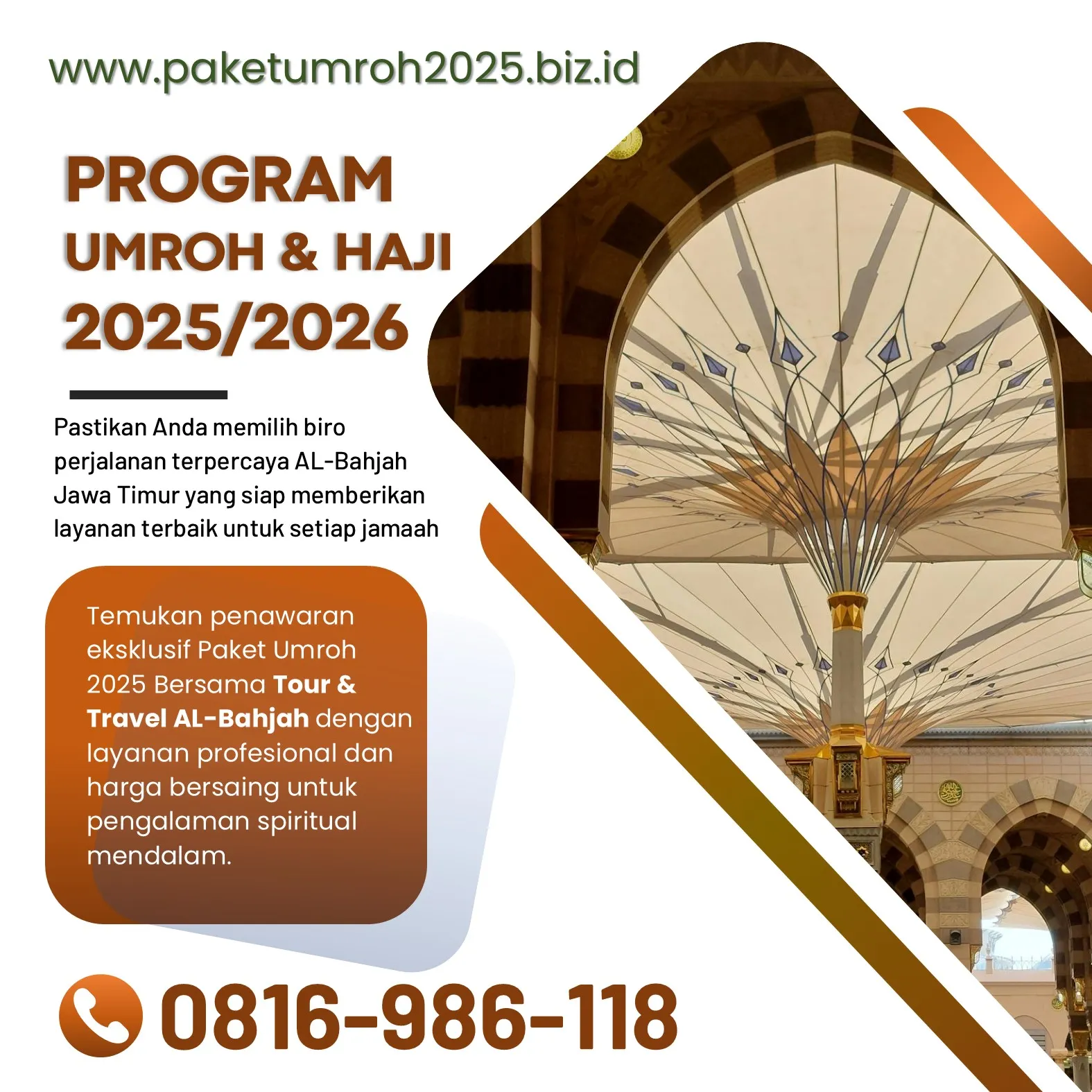Travel Umroh Akhir Tahun 2025 Karangploso Malang Bersama AL Bahjah