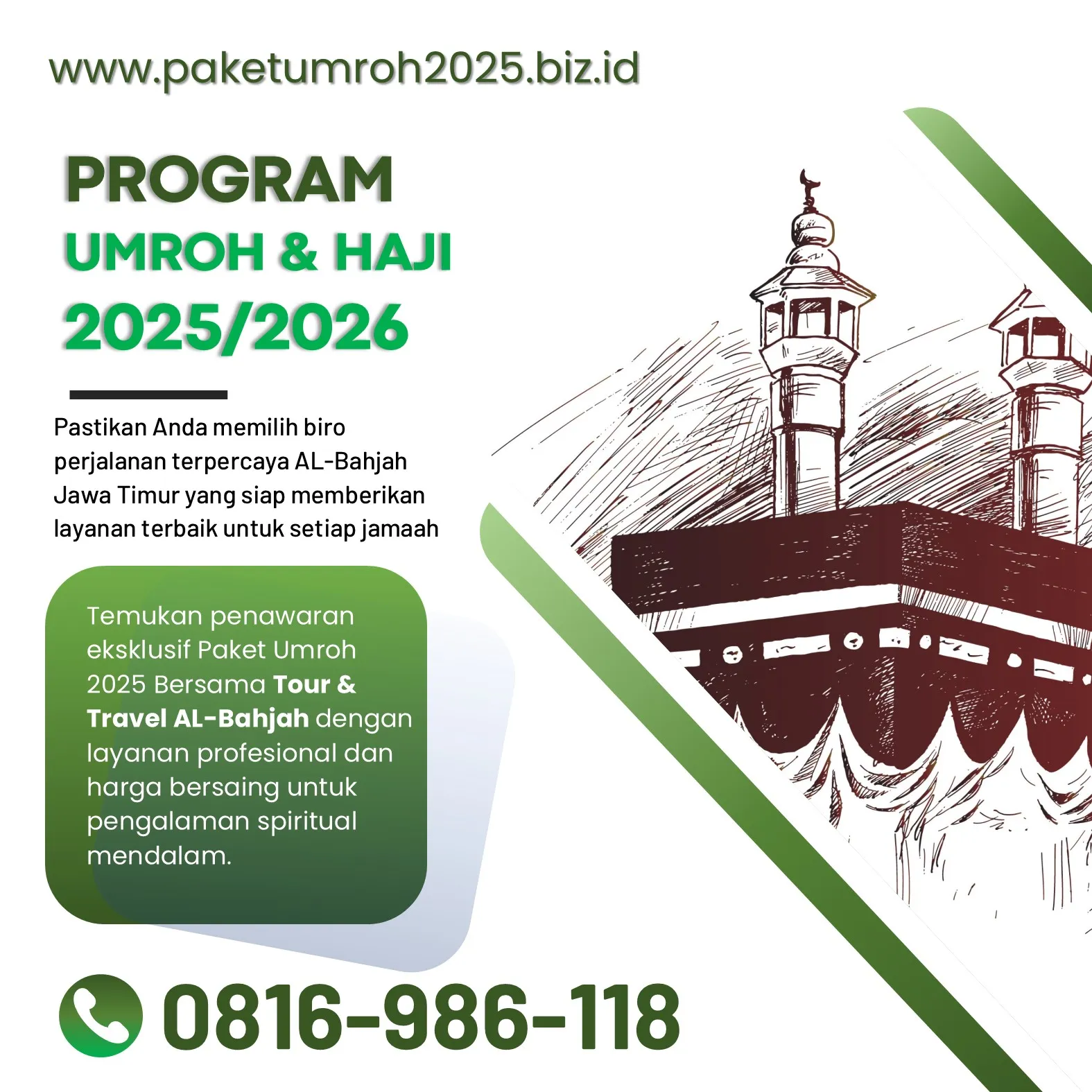 Travel Umroh Akhir Tahun 2025 Karangploso Malang Bersama AL Bahjah