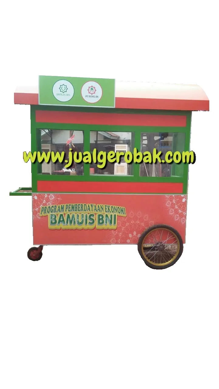 GEROBAK KAYU MURAH (MODEL GEROBAK BNI)