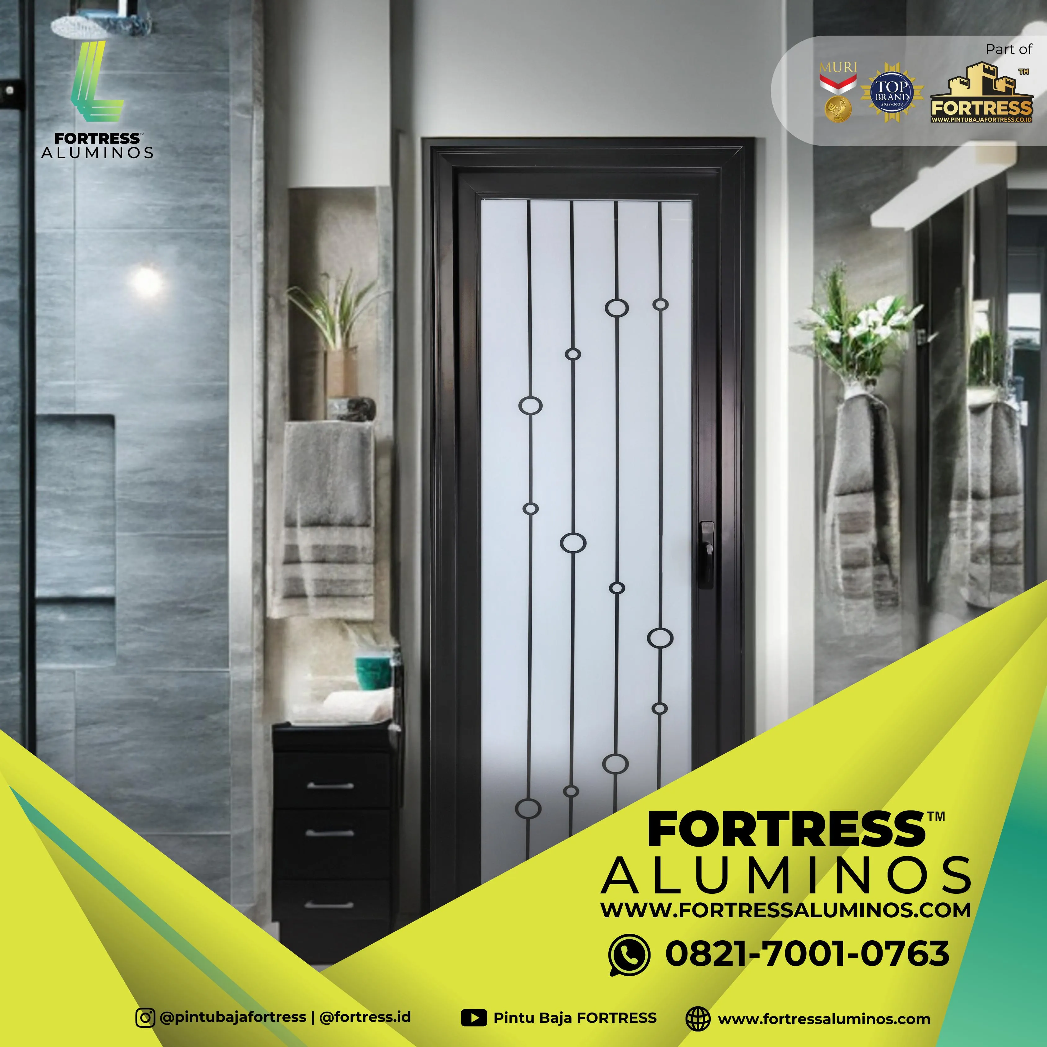 (ALUMINOS) Pintu Aluminium Kupu Tarung Di Palu