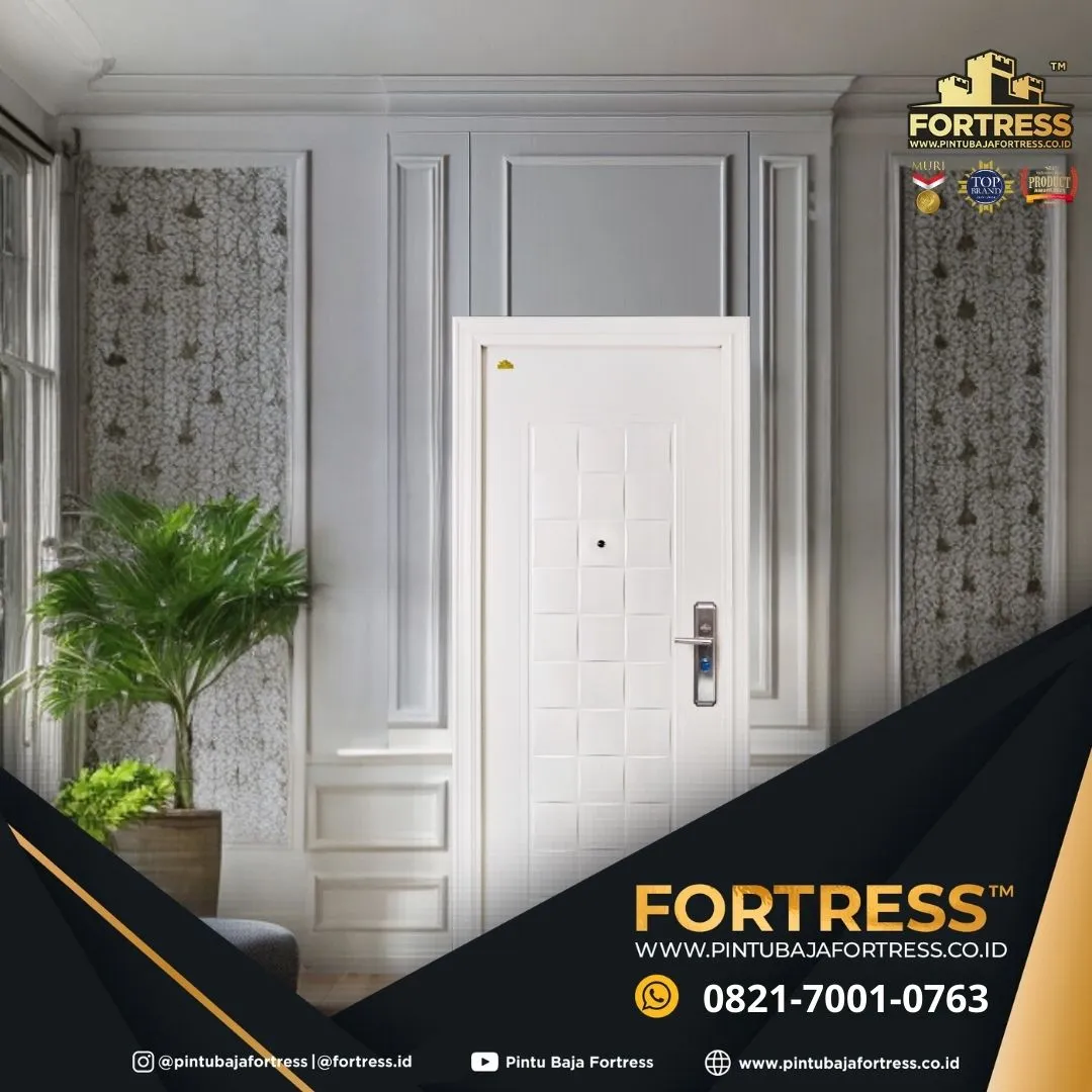 (FORTRESS) Pintu Kamar Tidur Baja 2 Daun Di Palu