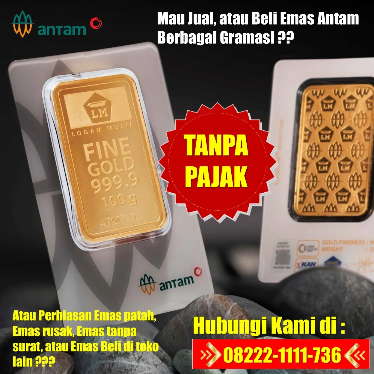 [ BISA COD ] Harga Emas Antam Logam Mulia Kalimantan Utara, Kabupaten Malinau, Kabupaten Bulungan, Kabupaten Tana Tidung, Kabupaten Nunukan, Kota Tarakan