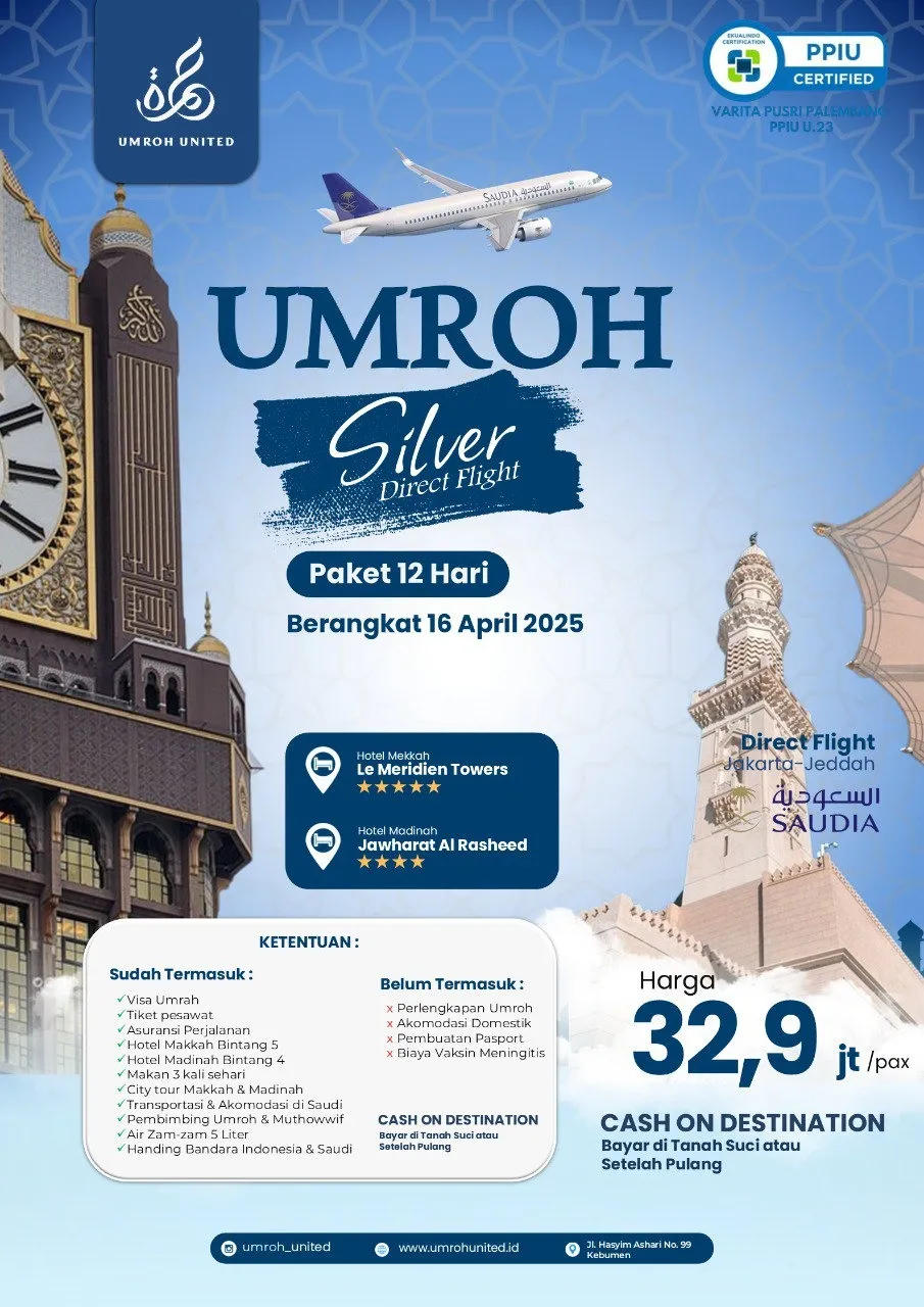 DEKAT MASJIDIL HARAM, Paket Travel Umroh Agustus 2025 Boyolali Padang Jogja UMROH UNITED bangkalan UMROH UNITED bangkalan JAWA TIMUR