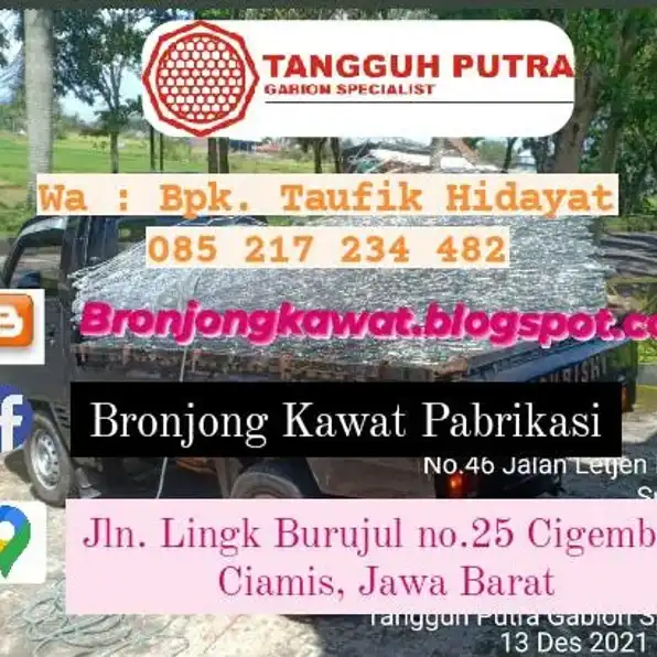 Diskon !!! 085217234482, Agen Bronjong Kawat Manual di Sumbermanjing Wetan