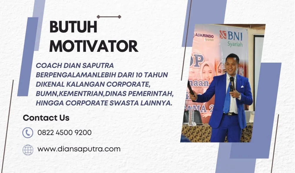 Motivator Sidoarjo, Terpercaya & Solutif, Dian Saputra