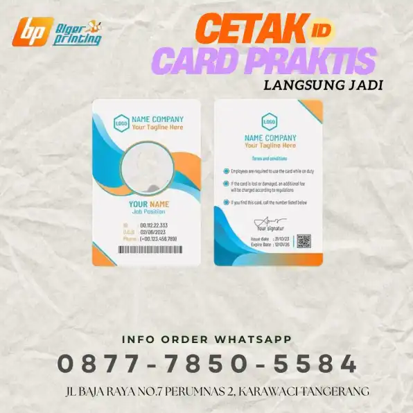 LANGSUNG JADI, Wa./Call 0877-7850-5584, Cetak Id Card Praktis, di Batu ceper tangerang