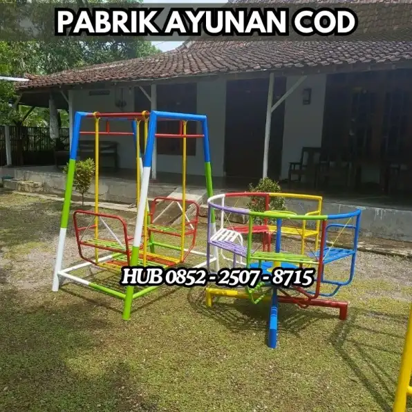 Hub 0852-2507-8715 DIJAMIN AMAN ! ayunan besi bulat besar Dan mainan playground Kec Tanah Sareal Bogor Bayar COD Free Ongkir