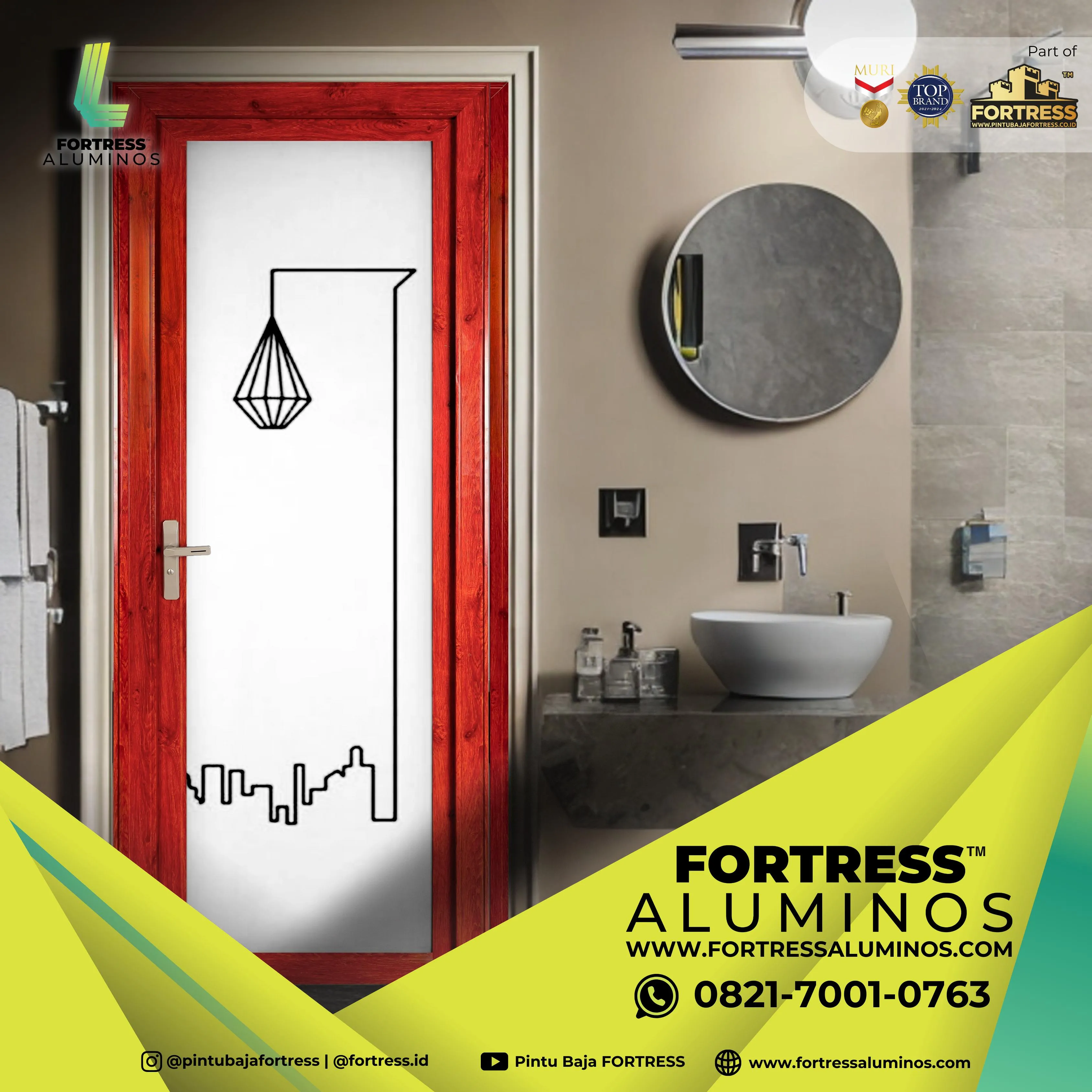 (ALUMINOS) Harga Pintu Aluminium Untuk Kamar Mandi Di Palu