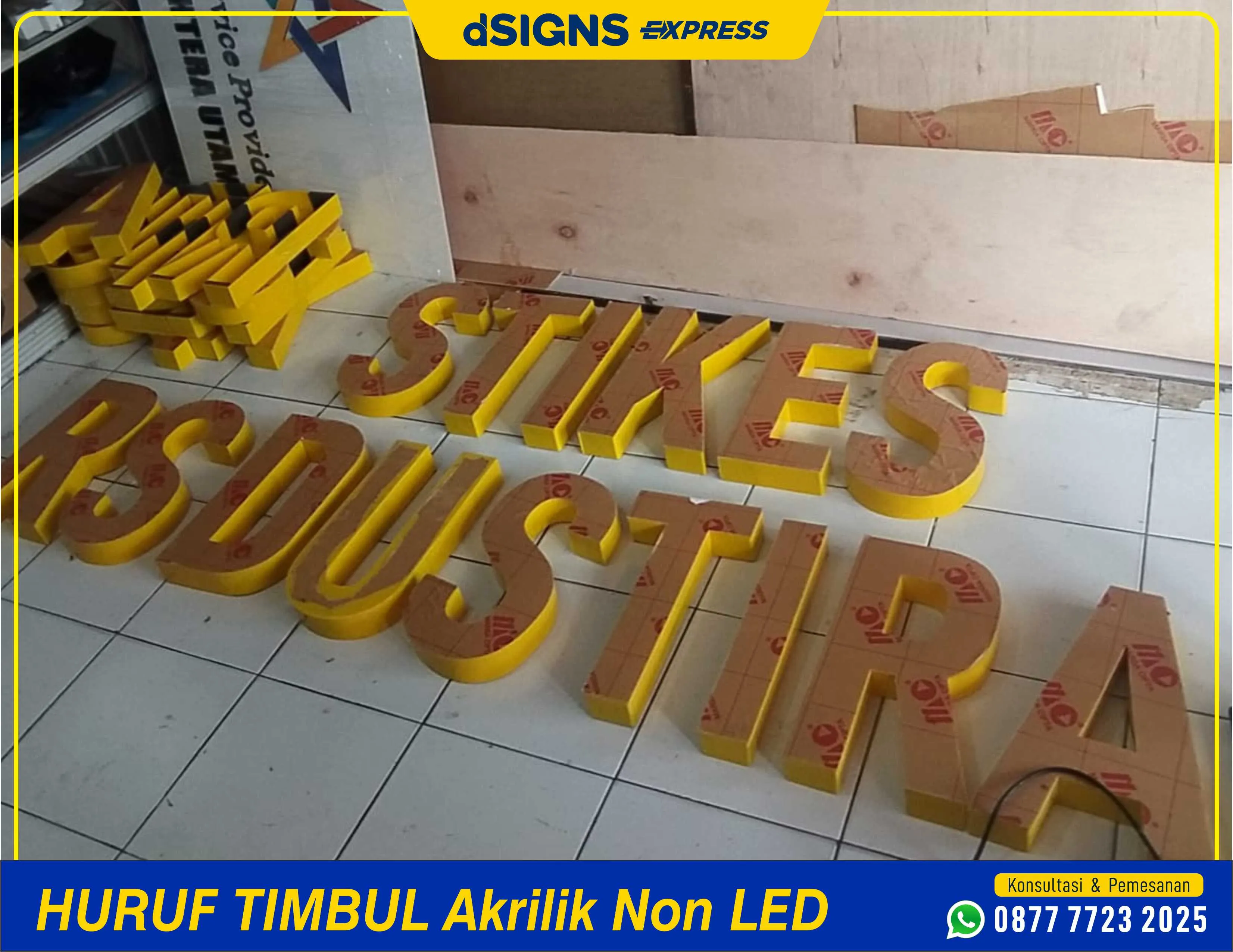 Papan Nama Huruf Timbul RS DUSTIRA Cimahi