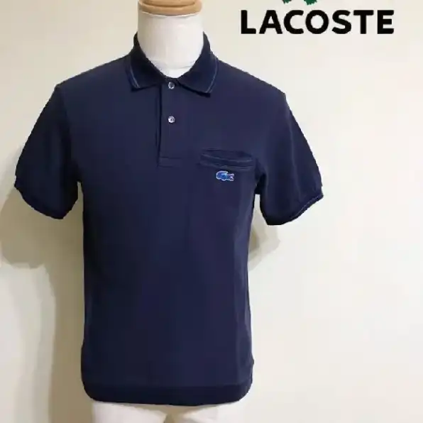 kaos polo shirt KNIT Lacoste Chemise colour navy Size S