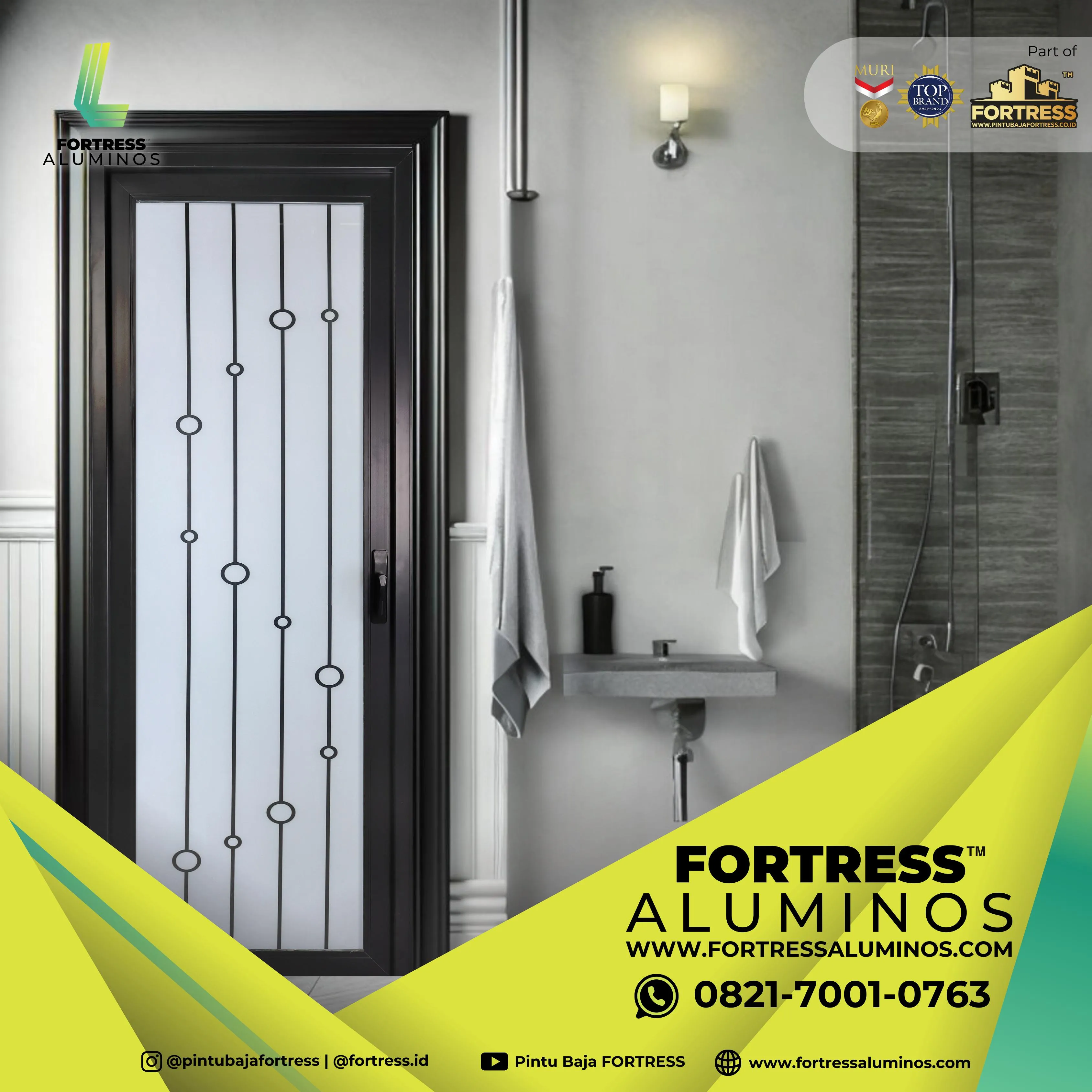 (ALUMINOS) Harga Daun Pintu Aluminium Kamar Mandi Di Palu