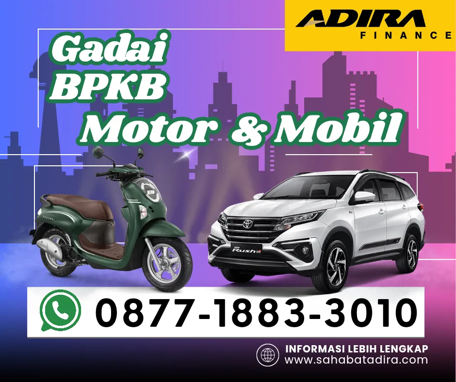 0877-1883-3010, Gadai BPKB Adira Bogor