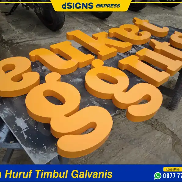 0877-7723-2025 Harga Terjangkau Huruf Timbul Galvanis Anti Karat