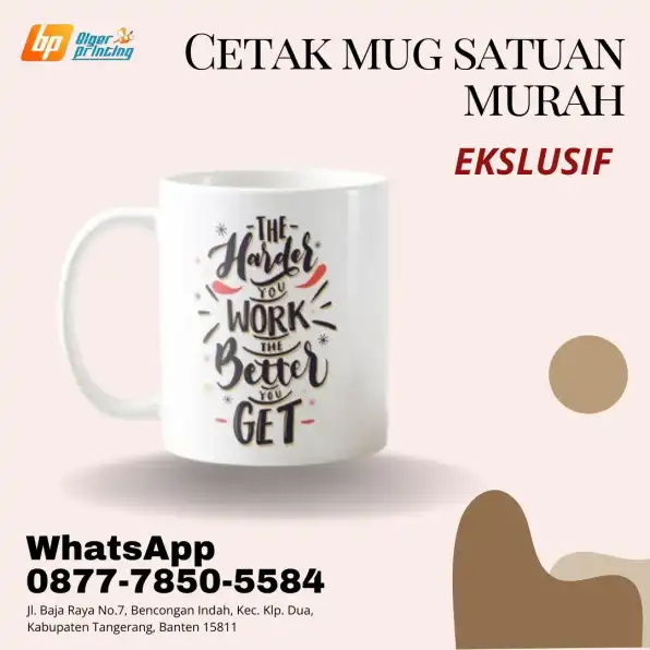 EKSLUSIF, Wa./Call 0877-7850-5584, Cetak satuan murah,Di BATU CEPER	TANGERANG