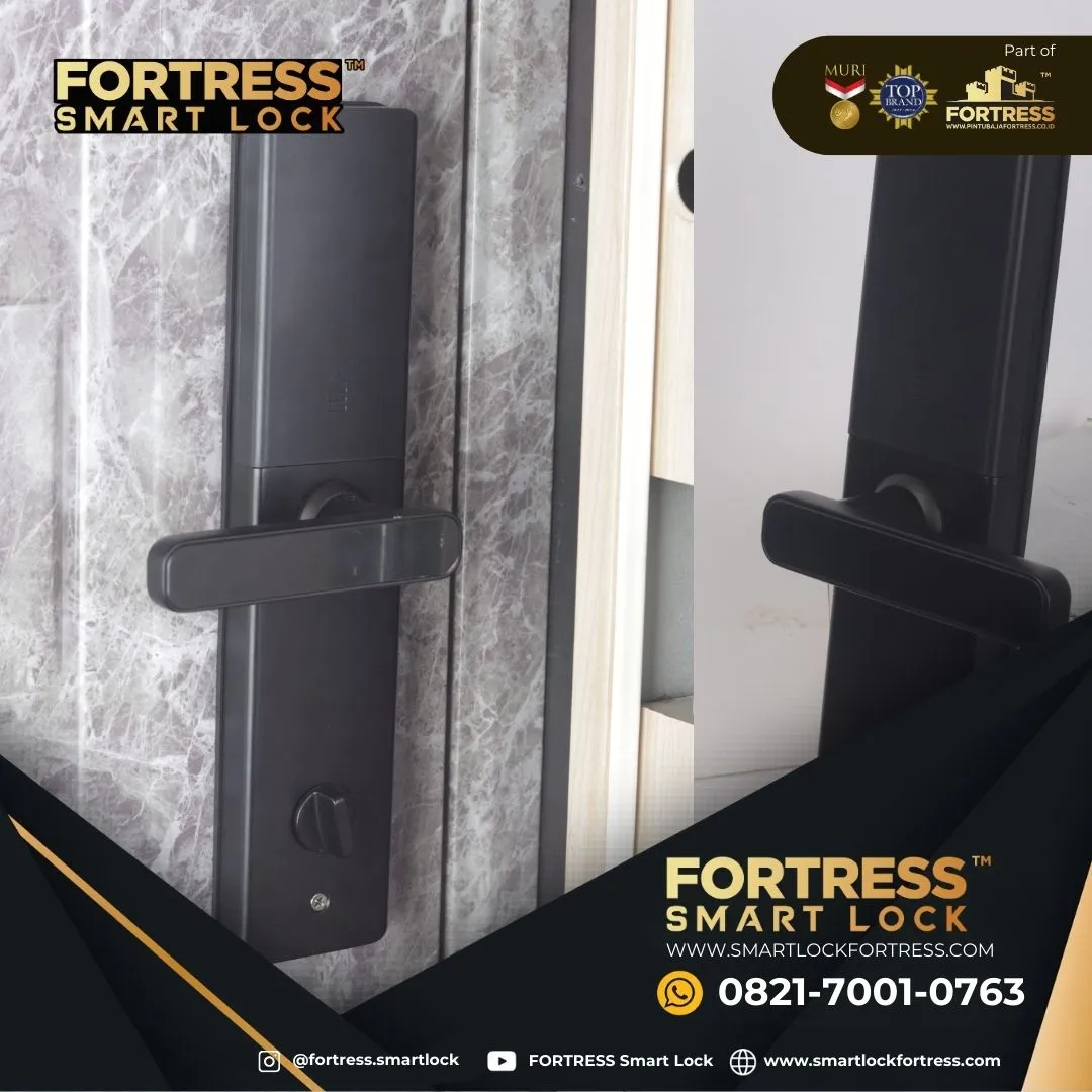 (FORTRESS) Smart Lock Door Lcd Screen Di Palu