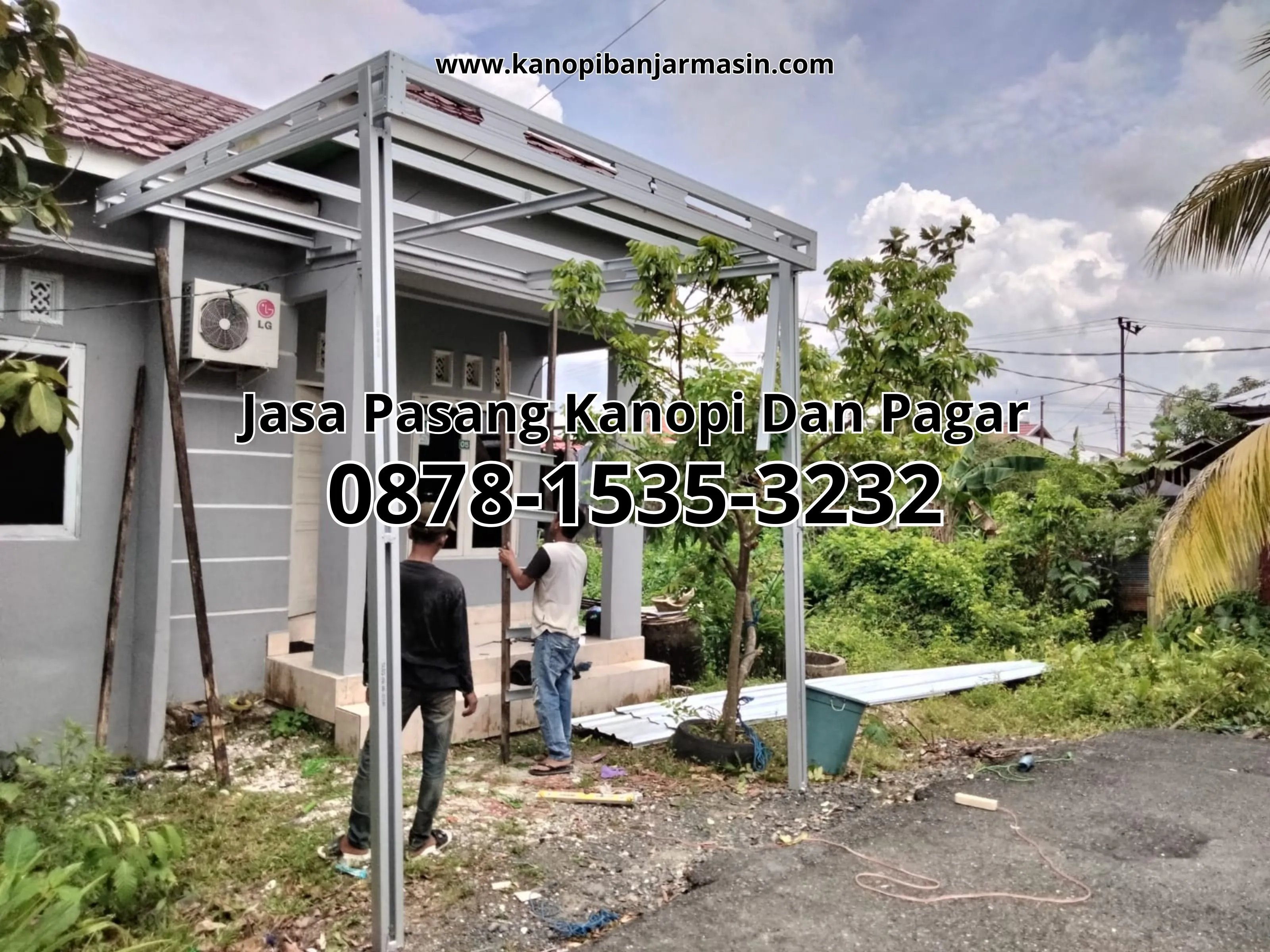 (TERMURAH), jasa pasang kanopi baja ringan Guntung Paikat