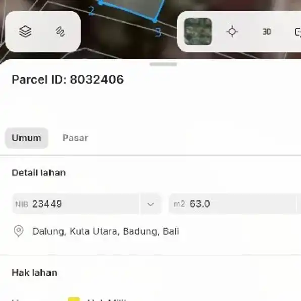 Dijual 1,25 are, Jl. Lingga Bumi Perumahan Dalung Permai