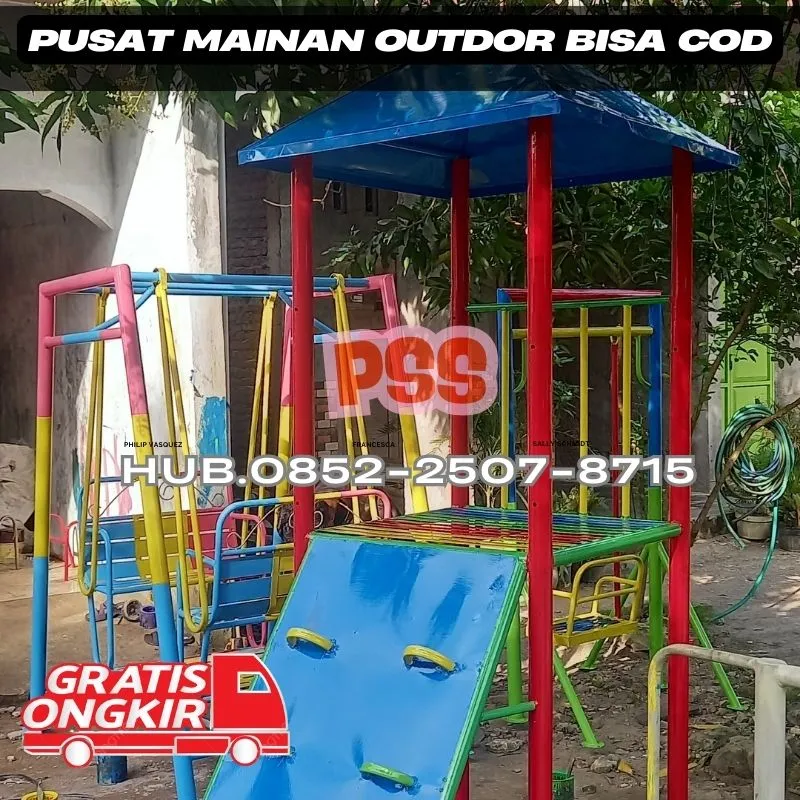 Gambar ayunan besi bulat besar Dan mainan playground Kec Tegallalang Gianyar