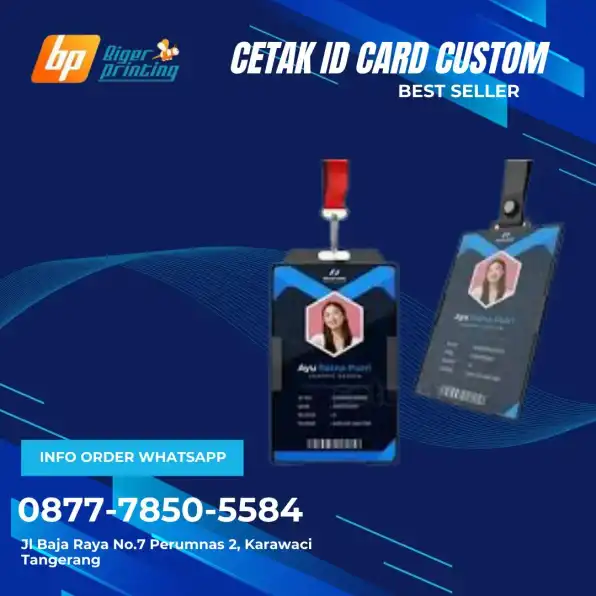 BEST SELLER, Wa./Call 0877-7850-5584, Cetak Id Card Custom, di batu ceper tangerang