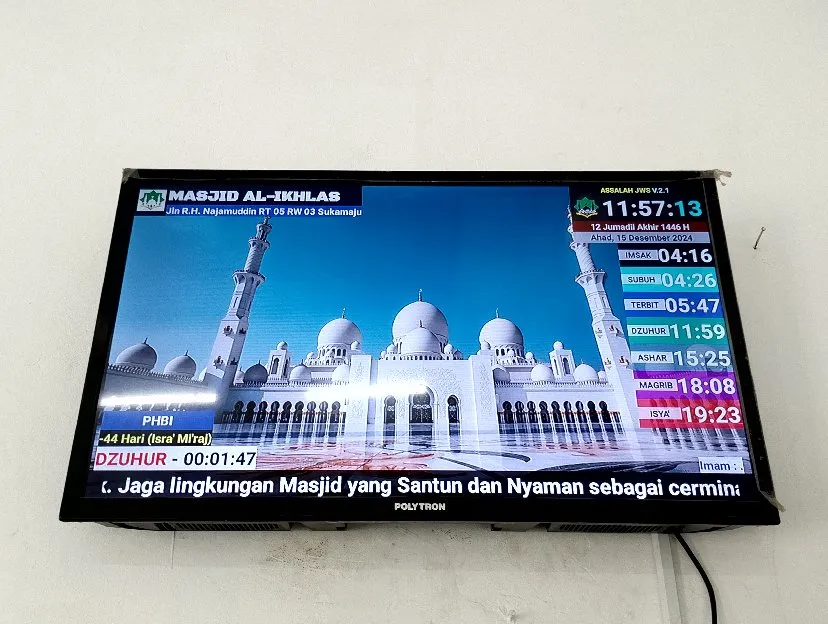 Jadwal Waktu Sholat JWS Digital versi TV