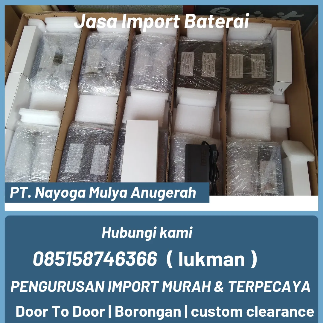 JASA IMPORT BATERAI DARI MALTA DOOR TO DOOR - INDONESIA