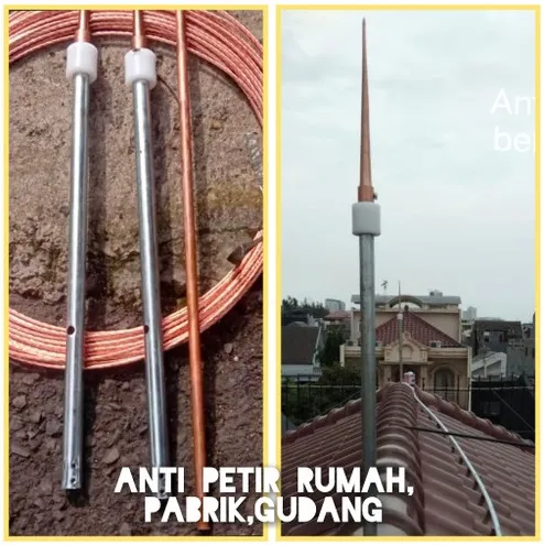 Toko Parung Sedia Paket Penangkal Petir Konvensional Dan Radius Elektroststik Untuk Rumah Area Bogor
