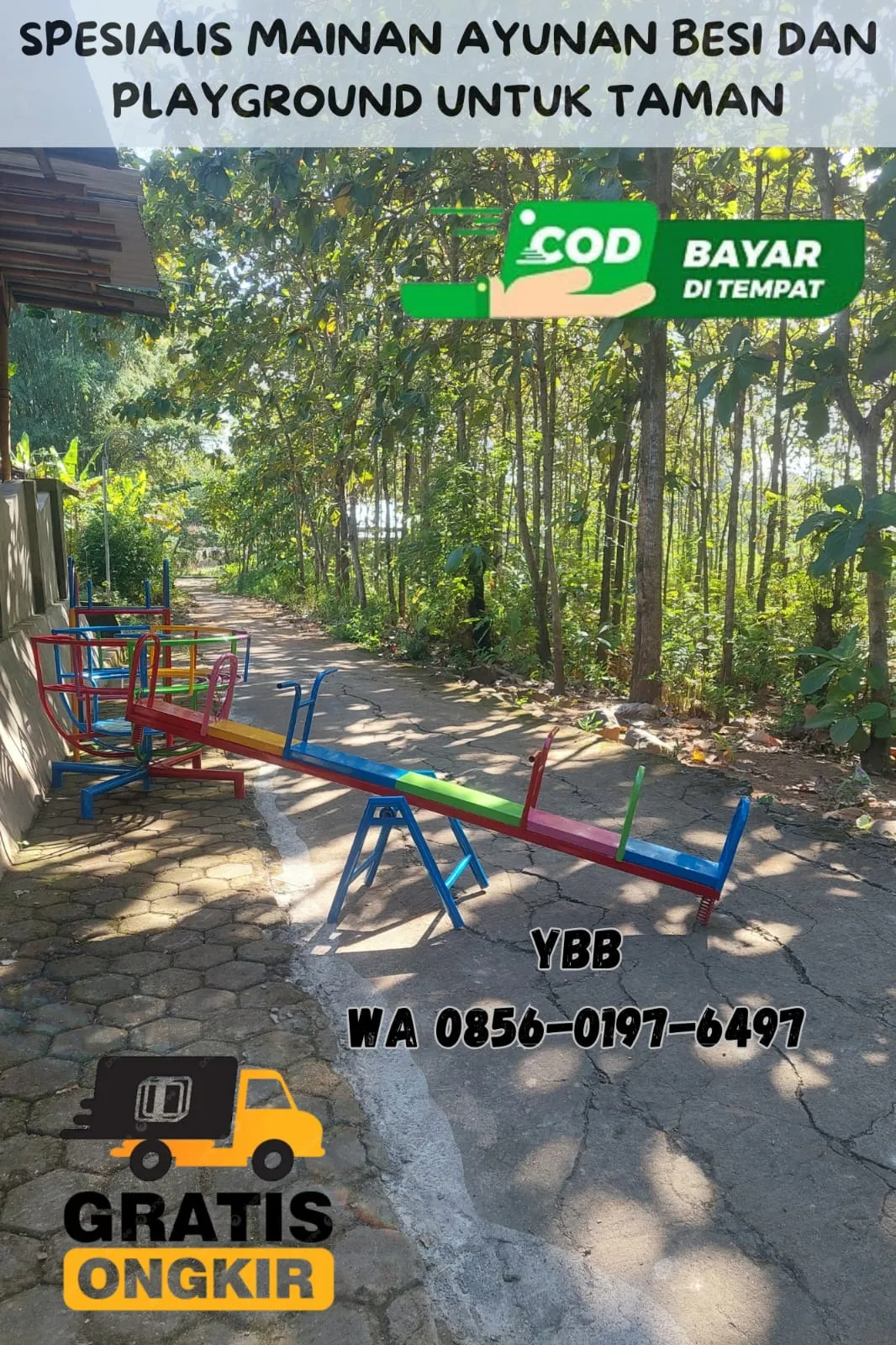 TERLENGKAP Perngrajin Mainan Ayunan Besi Taman dan mainan playground jumbo dan mini di Brebes