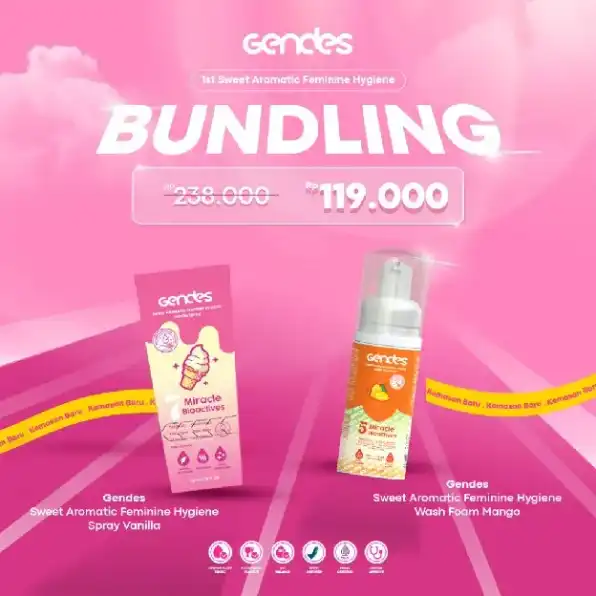 PROMO BUNDLING LIVE GENDES || PAKET 1 SPRAY + 1 FOAM BEBAS VARIAN