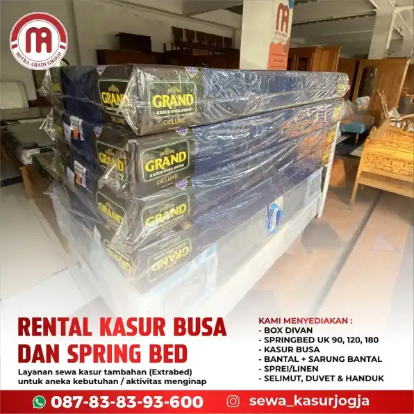 Persewaan Kasur Jogja WA/Telp. : 08783 8393 600 Siap Antar Sampai Tujuan