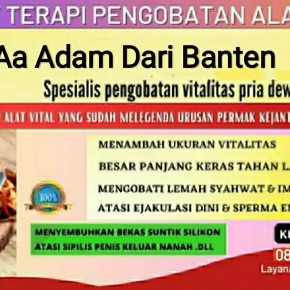 Pengobatan Terapi Vitalitas Pria Jakarta AA Adam Terbaik WA 0856-6904-4498